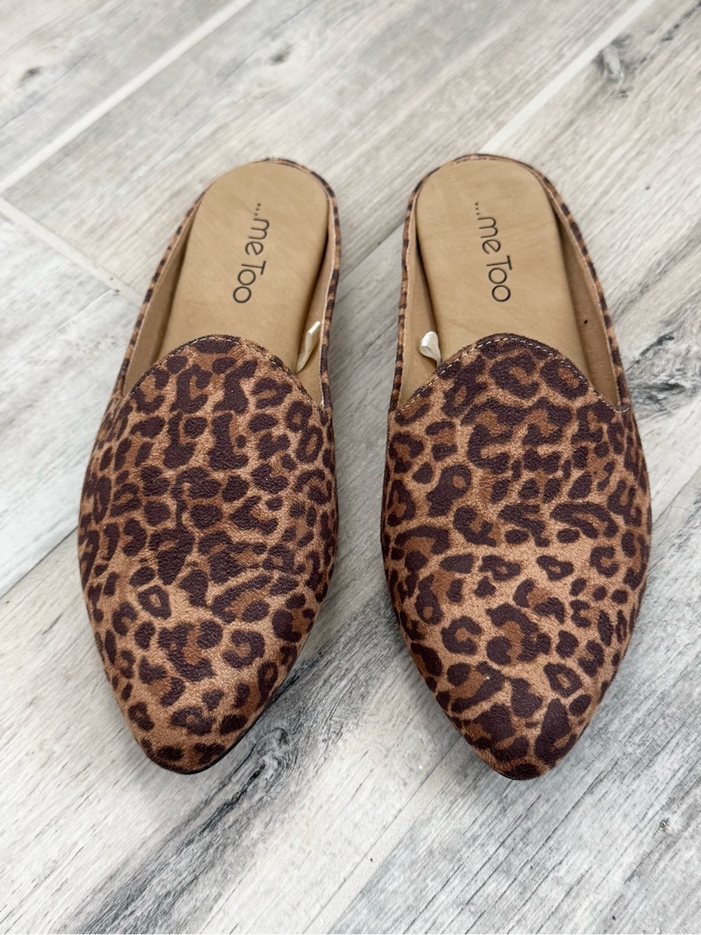 Me Too Ellis Leopard Print Flat Mules